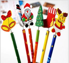 韩国创意木质铅笔 圣诞老人铅笔 卡通铅笔 学生文具用品